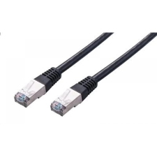 C-Tech UTP CAT5E Összekötő Fekete 2m CB-PP5F-2BK kábel és adapter