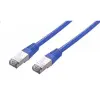 C-Tech UTP CAT5E Összekötő Kék 50cm CB-PP5F-05B