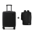 CabinFly utazókészlet RyanAir Priorityhez, fekete kabinos kocsi 55x40x20 cm és fekete hátizsák 40x20x25 cm, ideális városi kirándulásokhoz és légi utazásokhoz