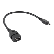 Cabletech KPO2908 USB kábel, USB aljzat - micro USB dugó, OTG, 20cm kábel és adapter