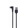 Cablexpert CC-USB2-AMLML-0.2M USB-A apa - Lightning apa 2.0 Adat és töltőkábel - Fekete (0.2m)