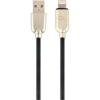 Cablexpert Gembird USB-A 2.0 -> Lightning M/M adatkábel 1m fekete Premium rubber