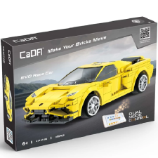 Cada ® C51074W - Távirányítós Sárga versenyautó barkácsolás, építés