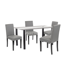  Cadiz 4+1 étkező garnitúra fekete-szürke bútor
