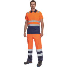  CADIZ HV galléros póló narancs/navy XXL láthatósági ruházat