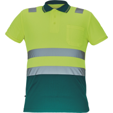  CADIZ HV galléros póló sárga/zöld 3XL láthatósági ruházat