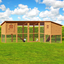 Cadoca Nyúlól kisállat ketrec szabadon futó legeltető területtel 2 zárt fészekkel ketrec, szállítóbox rágcsálóknak