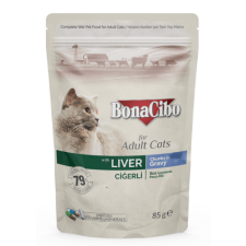 CAGATAY BONACIBO POUCH - WET ADULT CAT FOOD - LIVER 85g macskaeledel