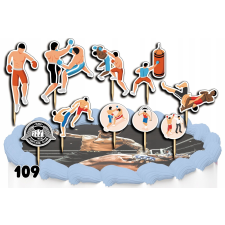 CAKE TOPPERS díszítő készlet - MMA SPORTS BOX 10db. party kellék
