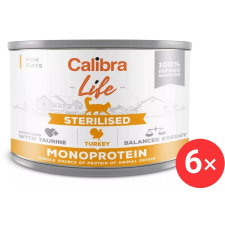 Calibra Cat Life pulykás konzerv eledel ivartalanított macskáknak, 6 × 200 g macskaeledel