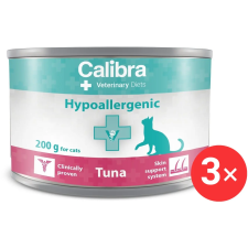 Calibra VD Cat konzerva Hypoallergenic Tuna 3 × 200 g macskaeledel