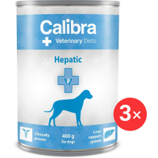 Calibra VD Dog konzerv Hepatic 3 × 400 g kutyaeledel