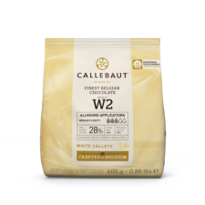 Callebaut Fehércsokoládé pasztilla (korong) 400 g Callebaut W2 sütés és főzés