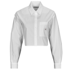Calvin Klein Jeans Ingek / Blúzok WOVEN LABEL CROPPED SHIRT Fehér EU L blúz