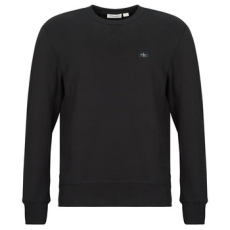 Calvin Klein Jeans Pulóverek WOVEN LABEL CREW NECK Fekete EU M
