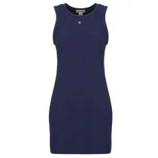 Calvin Klein Jeans Rövid ruhák SL TEXTURE WAFFLE RACER MINI DRE Tengerész EU L
