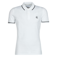 Calvin Klein Jeans Rövid ujjú galléros pólók TIPPING SLIM POLO Fehér EU M