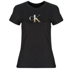 Calvin Klein Jeans Rövid ujjú pólók GRADIENT CK SLIM TEE Fekete EU L
