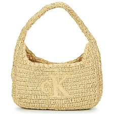 Calvin Klein Jeans Válltáskák BOLD CK RAFFIA SM SHOULDER BAG Bézs Egy méret kézitáska és bőrönd