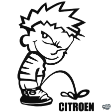  Calvin pisil Citroen - Szélvédő matrica matrica