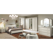 CamelGroup Nostalgia hálószoba - antik fehér, 180x200 cm ággyal, 6-ajtós szekrénnyel bútor