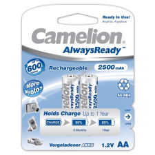 Camelion akku típus HR6 Mignon AA (ceruzaakku típus) AlwaysReady 2db/csom. 2500mAh tölthető elem