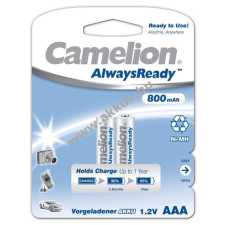 Camelion akku típus LR03 AlwaysReady 2db/csom. 800mAh tölthető elem