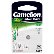 Camelion ezüst-oxid gombelem SR43 / G12 / LR43 / 186 / 386 1db/csom. gombelem