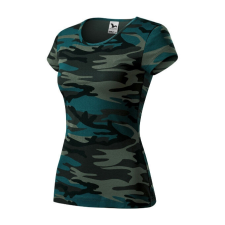 Camo Pure póló női camouflage petrol S női póló