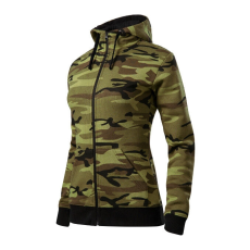  Camo Zipper felső női zöld terepszín S