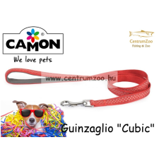  Camon Guinzaglio &quot;Cubic&quot; Red 10Mm 120Cm Széles Textil Póráz (Dc108/G) nyakörv, póráz, hám kutyáknak