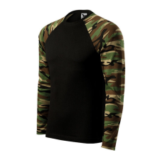  Camouflage LS póló unisex barna terepszín S férfi pulóver, kardigán
