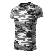  Camouflage póló unisex szürke terepszín M férfi póló