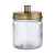 CANDLE JAR üveg tároló gyertyatartóval, arany 15cm