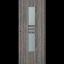 CANDO DEKORFÓLIÁS BELTÉRI AJTÓLAP 90X210 CM NIDA ÜVEGEZÉS SZÜRKE TÖLGY JOBB nyílászáró