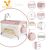 Cangaroo Cangaroo Indiana 2 szintes utazóágy tároló rekesz, kistáska 14kg pink