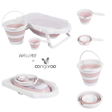 Cangaroo Hawaii összecsukható kád+ vödör pink babaápolási kellék