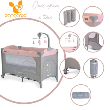 Cangaroo ONCE UPON2 2 szint utazóágy zenélő forgó játékkal PINK utazóágy