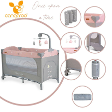 Cangaroo Once upon2 2 szint utazóágy zenélő forgó játékkal pink utazóágy