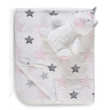 Cangaroo wellsoft takaró 90x75 cm plüss játékkal unikornis babaágynemű, babapléd