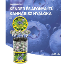 Cannabis Blueberry Haze Lollies – Display Container (100 Lollies) csokoládé és édesség