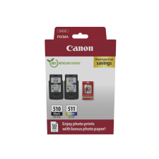 Canon PG-510 / CL-511 Eredeti Tintapatron Fekete + Színes + Fotópapír nyomtatópatron & toner