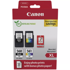 Canon PG-560 XL / CL-561 XL Eredeti Tintapatron Fekete + Színes + Fotópapír nyomtatópatron & toner