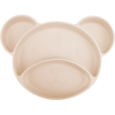Canpol Babies Bear osztott tányér tapadókoronggal Beige 1 db babaétkészlet