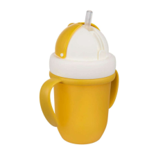 Canpol Babies Canpol FlipTop szívószálas pohár 210 ml (9h+) - Matt sárga itatópohár