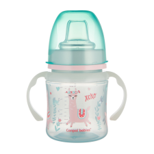 Canpol Babies Cseppmentes Szilikon tanulópohár világító fogantyúval 120ml (6h+) Exotic Animals - Zöld itatópohár