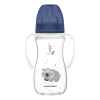 Canpol Babies EasyStart anti-kólikás cumisüveg világító fogantyúval 300ml (12h+) - Sleepy Koala - Kék