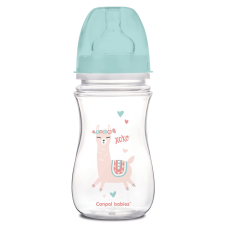 Canpol Babies EXOTIC ANIMALS széles nyakú palack, 240 ml, zöld cumisüveg