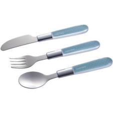  CANPOL BABIES Fém evőeszköz készlet 3 db kék babaétkészlet