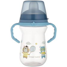 Canpol Babies FirstCup Bonjour Paris Pohár szilikon itatóval 250 ml, kék itatópohár